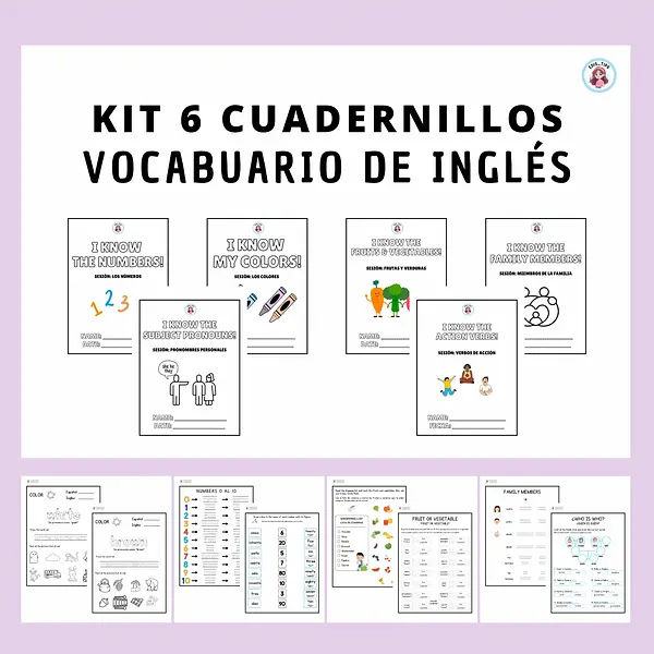 KIT CUADERNILLOS VOCABULARIO INGLÉS