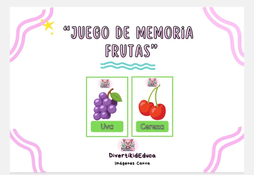 Juego de Memoria Frutas