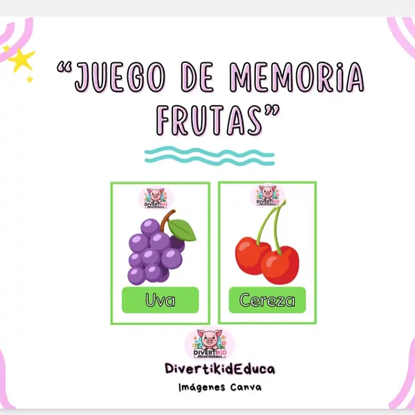 Juego de Memoria Frutas