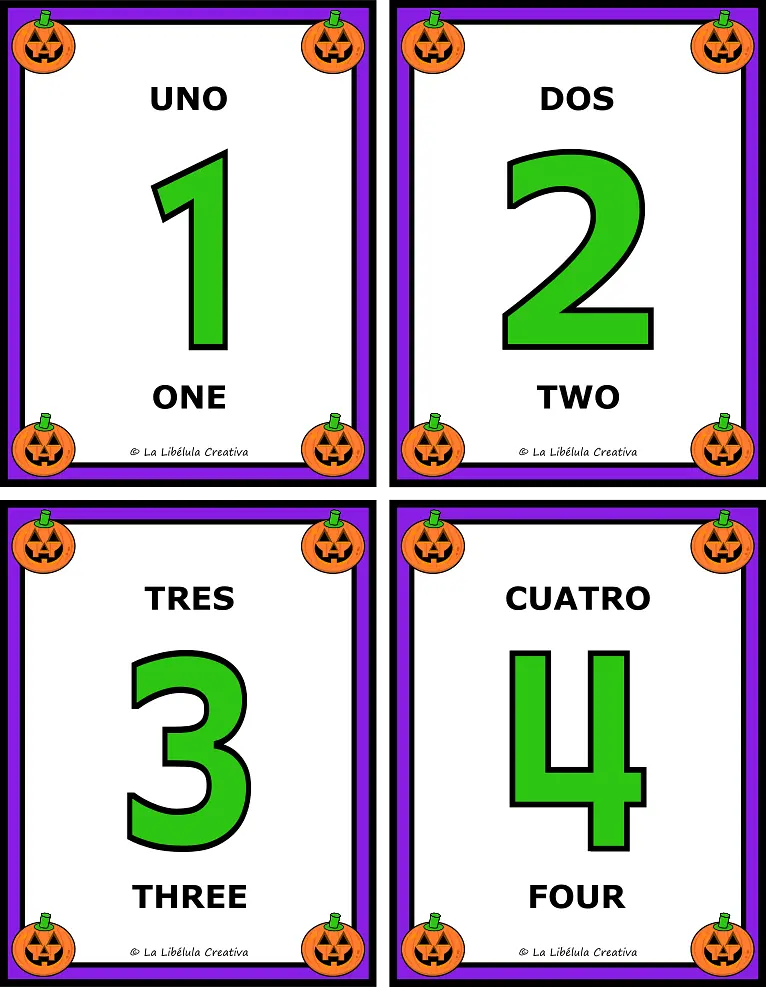 HALLOWEEN FLASH CARDS MORADAS CALABAZA NUMEROS VERDES_g1.png
