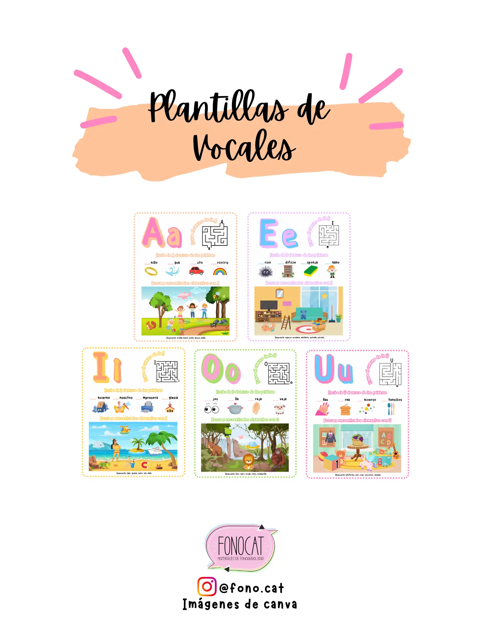 Plantillas de Vocales