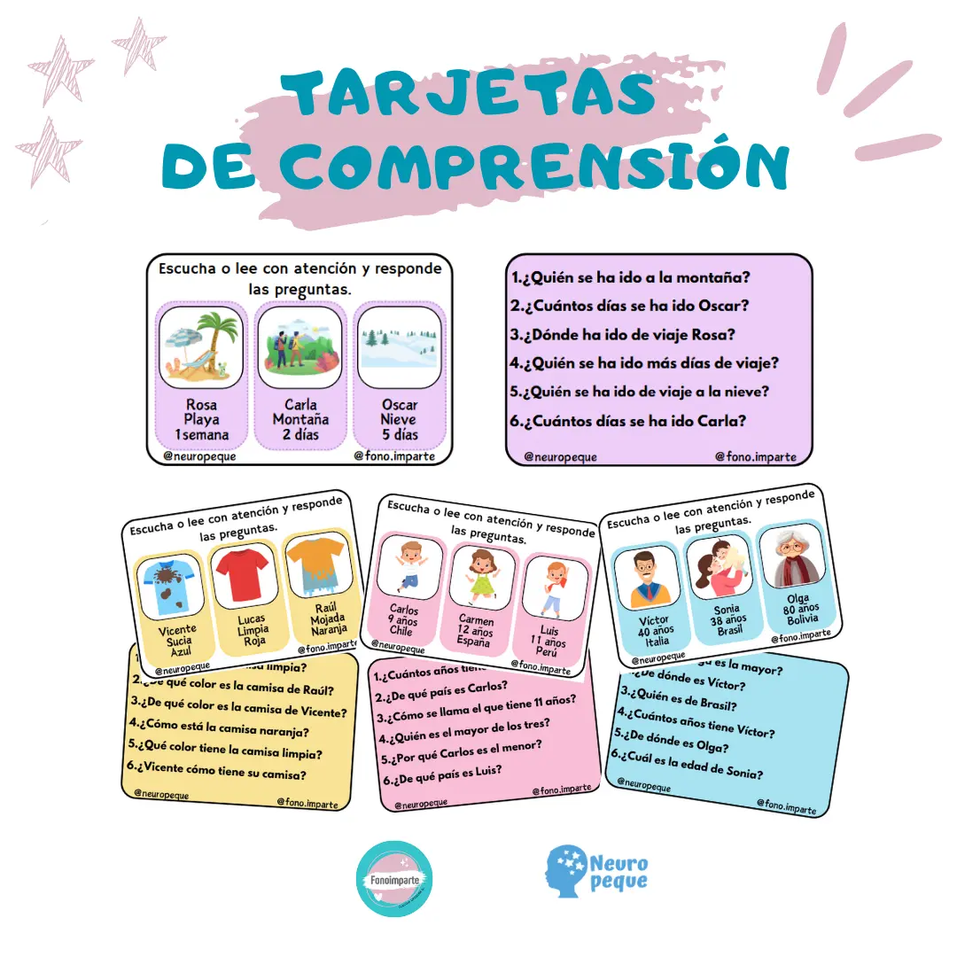 Tarjetas de Comprensión