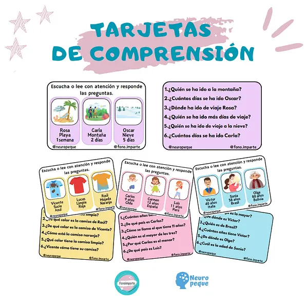 Tarjetas de Comprensión