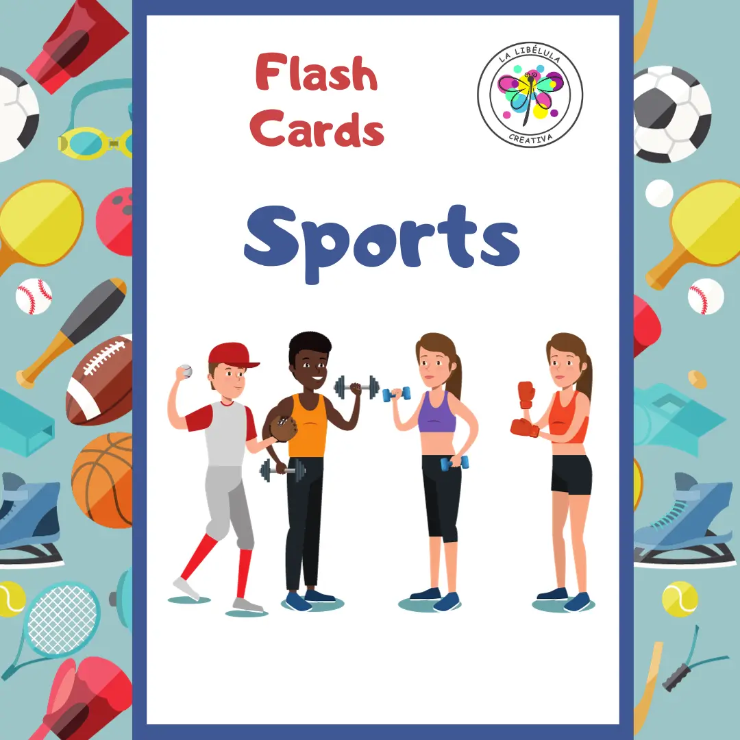 Flash Cards Sports Athetles Excercise Games Athletic Color Cut