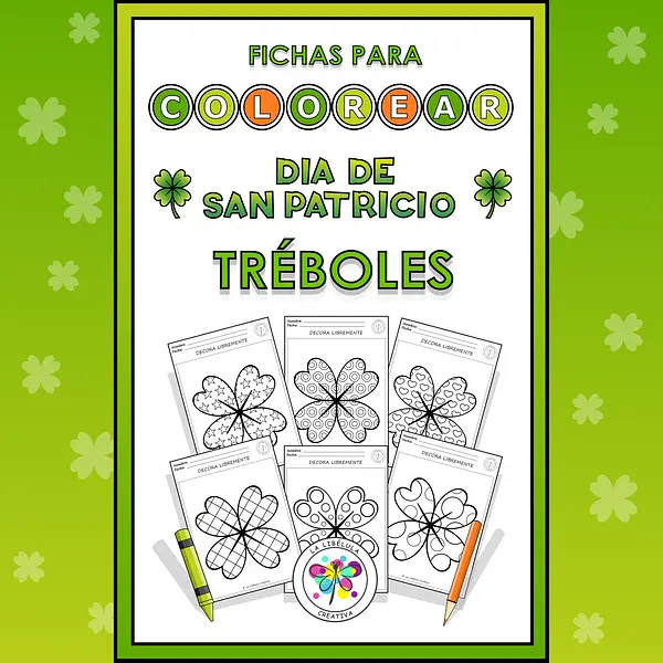 Spanish Coloring Worksheets St Patrick's Clover Hojas Color San Patricio Tréboles