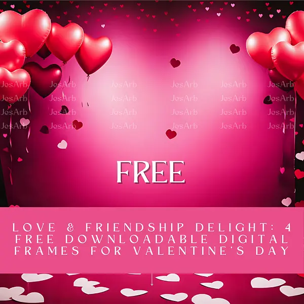 Love & Friendship Delight: 4 Free Downloadable Digital Frames for Valentine's Day