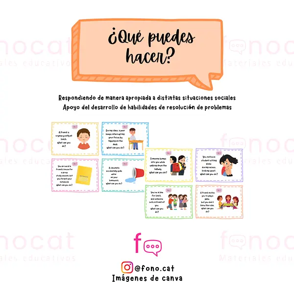 ¿Qué puedes hacer? (en distintas situaciones sociales)