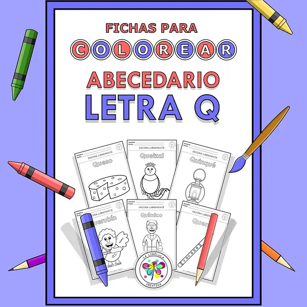 Spanish Worksheets Coloring Letter Q Objects Colorear Letra Q Objetos NO PREP