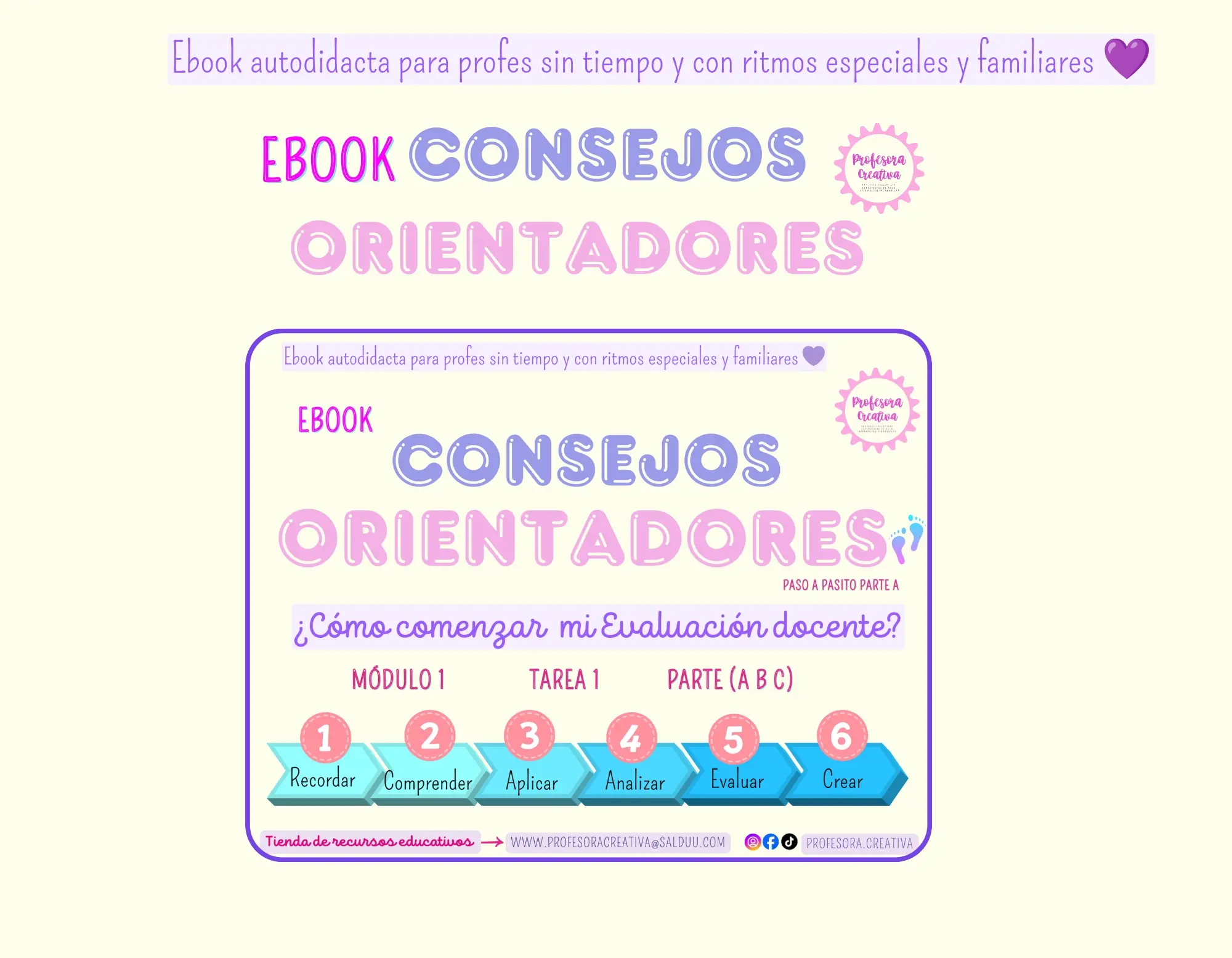 EBOOK*CURSO AUTODIDACTA PORTAFOLIO MÓDULO 1(EVALUACIÓN DOCENTE) PARA 5 TIPOS DE PORTAFOLIOS