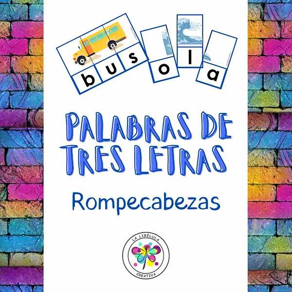 Spanish Puzzle 3 Letters Words Rompecabezas Palabras 3 Letras Color Vocabulario