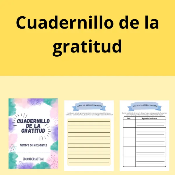Cuadernillo de la gratitud + Presentación y Tarjetas