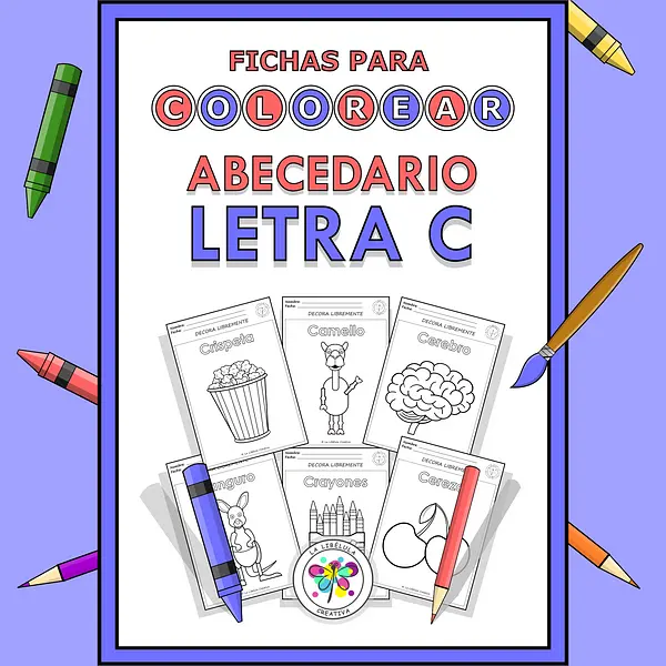 Spanish Worksheets Coloring Letter C Objects Colorear Letra C Objetos NO PREP