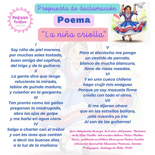 Poema.La.Niña.Criolla.Adaptación