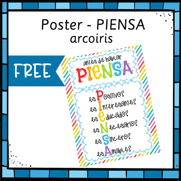 Arcoiris - poster PIENSA