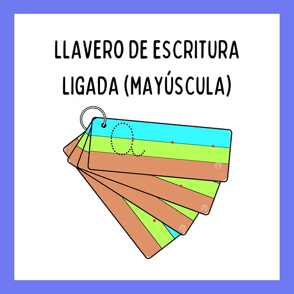 Llavero de escritura ligada (mayúscula y grupos consonánticos)