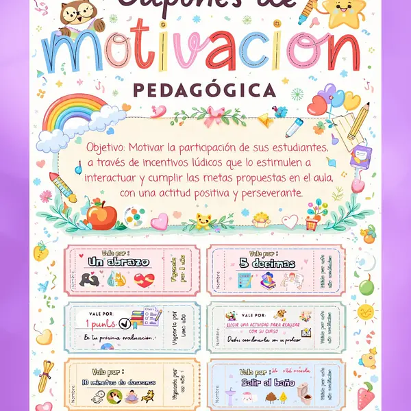 CUPONES MOTIVACIONALES