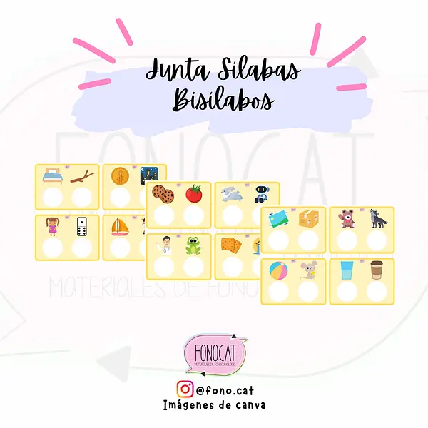 Junta sílabas (bi, tri y tretasílabos)