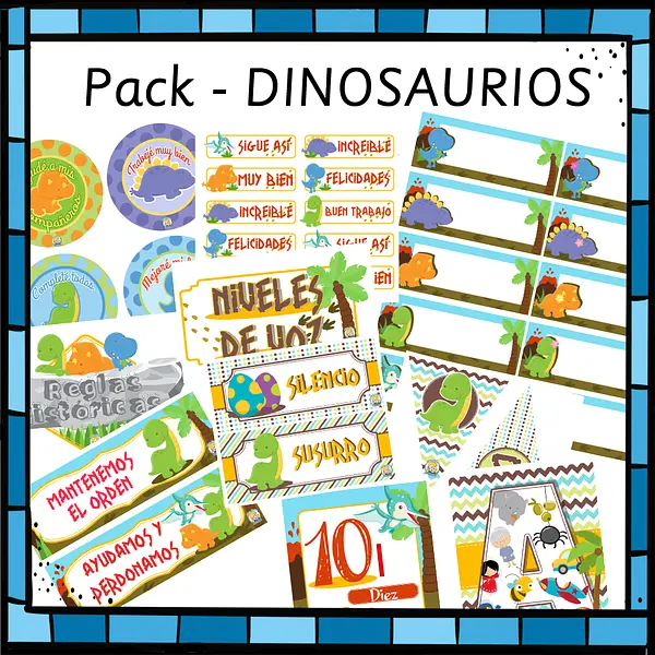 Pack sala de clase - DINOSAURIOS