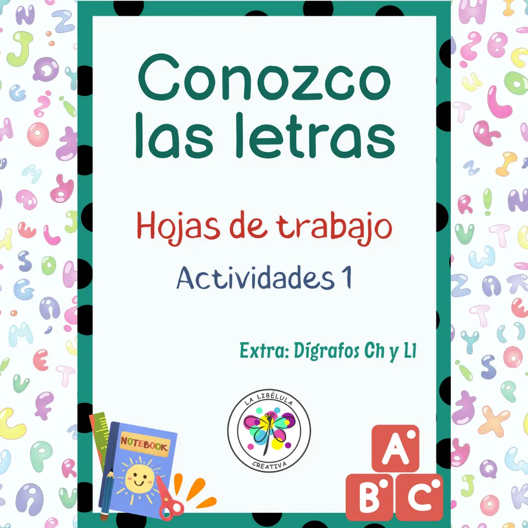 Spanish Alphabet ABC Letters Fichas Letras Abecedario Actividad 1 Lectoescritura