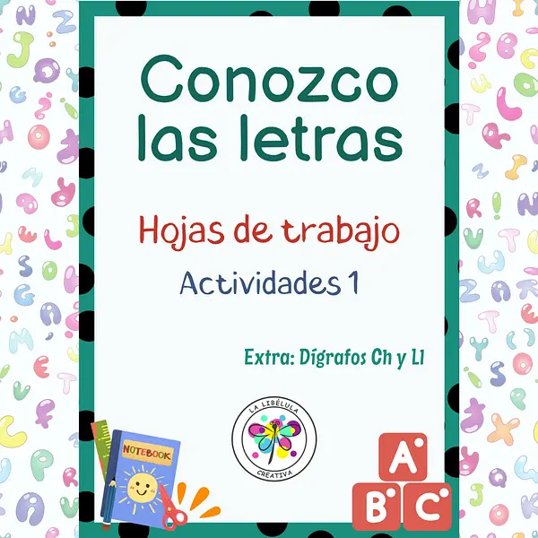 Spanish Alphabet ABC Letters Fichas Letras Abecedario Actividad 1 Lectoescritura