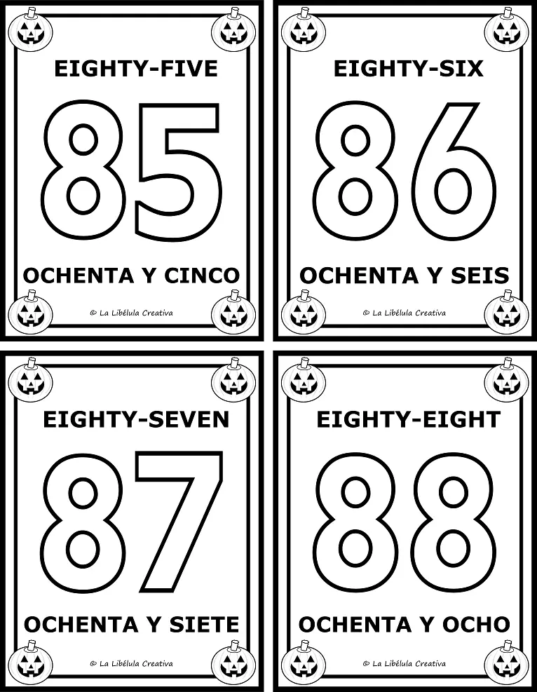HALLOWEEN FLASH CARDS MORADAS CALABAZA NUMEROS VERDES - INGLES_g3.png