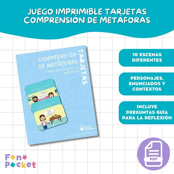 Tarjetas comprensión de metáforas