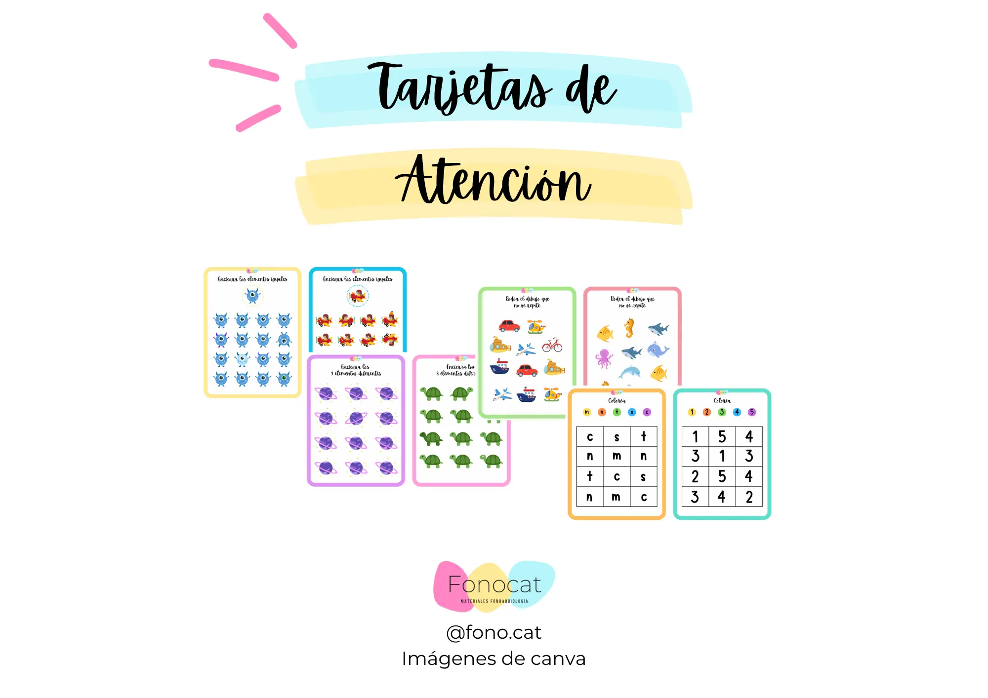 Tarjetas de Atención