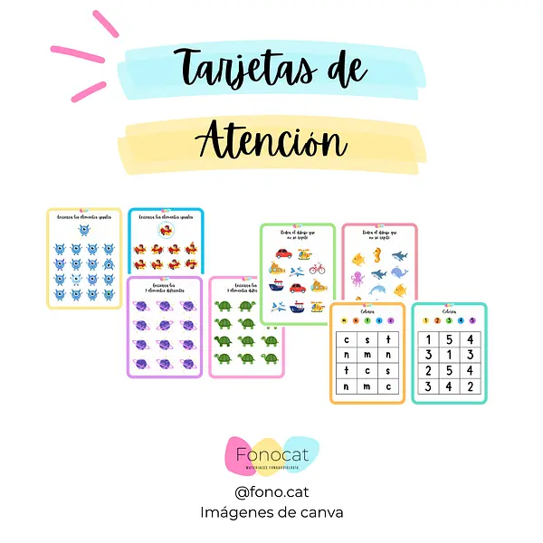 Tarjetas de Atención