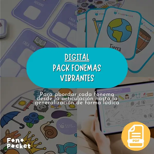 Pack imprimible para trabajar Fonemas vibrantes