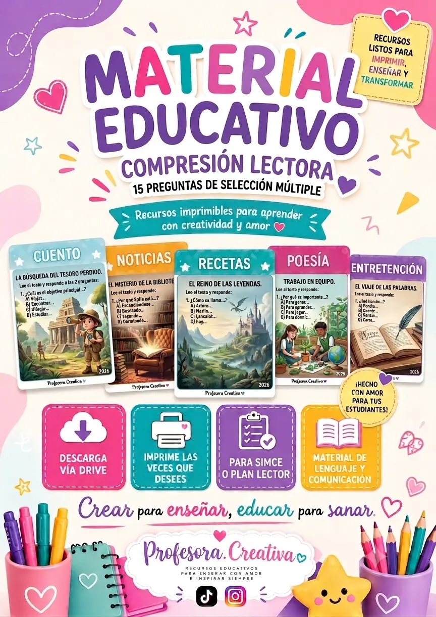Lecturas Comprensivas para Simce o Plan Lector