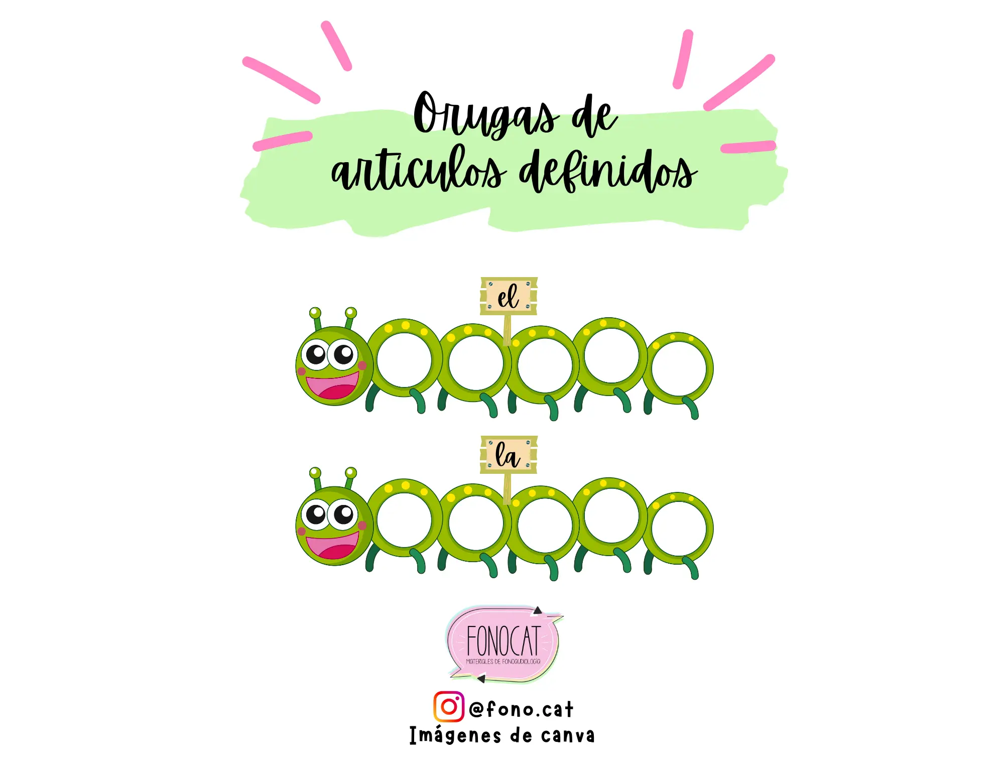 Orugas de artículos
