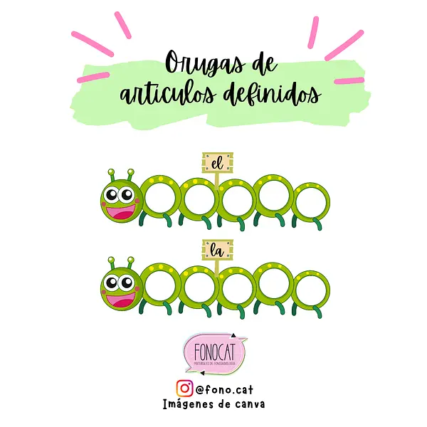 Orugas de artículos