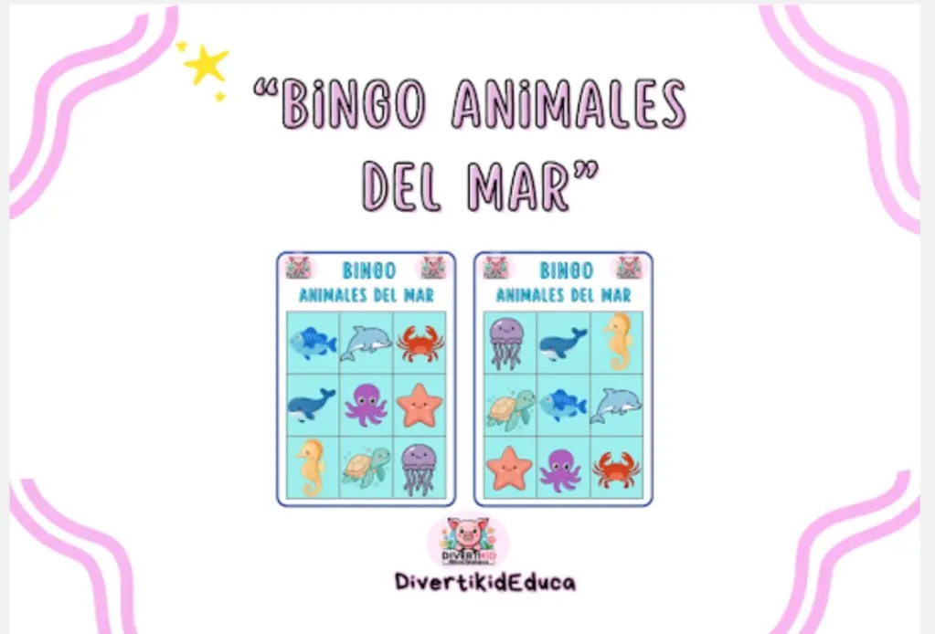 Bingo Animales del Mar