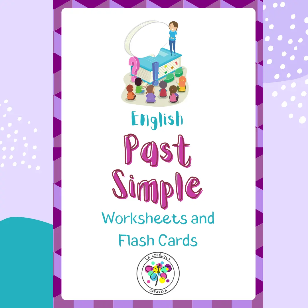 Past Simple Tense Worksheets Flash Cards Grammar Activities NO PREP Color