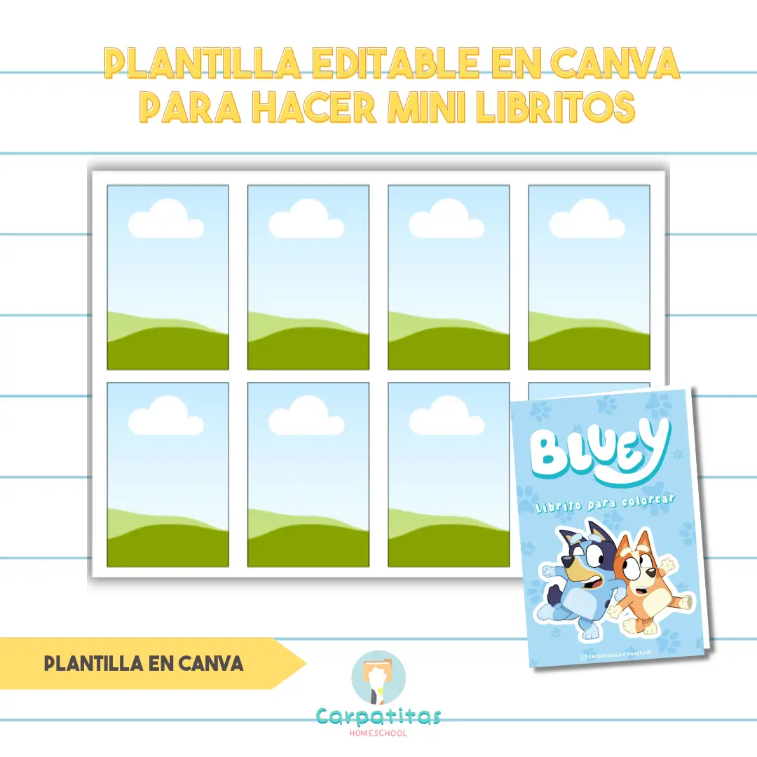 Plantilla en Canva Editable para hacer Mini Libritos Para Armar