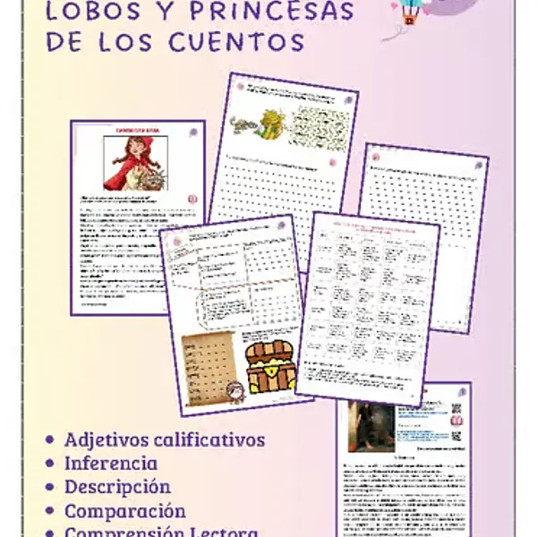 DESCRIBIENDO Y COMPARANDO A LOS LOBOS Y PRINCESAS DE LOS CUENTOS