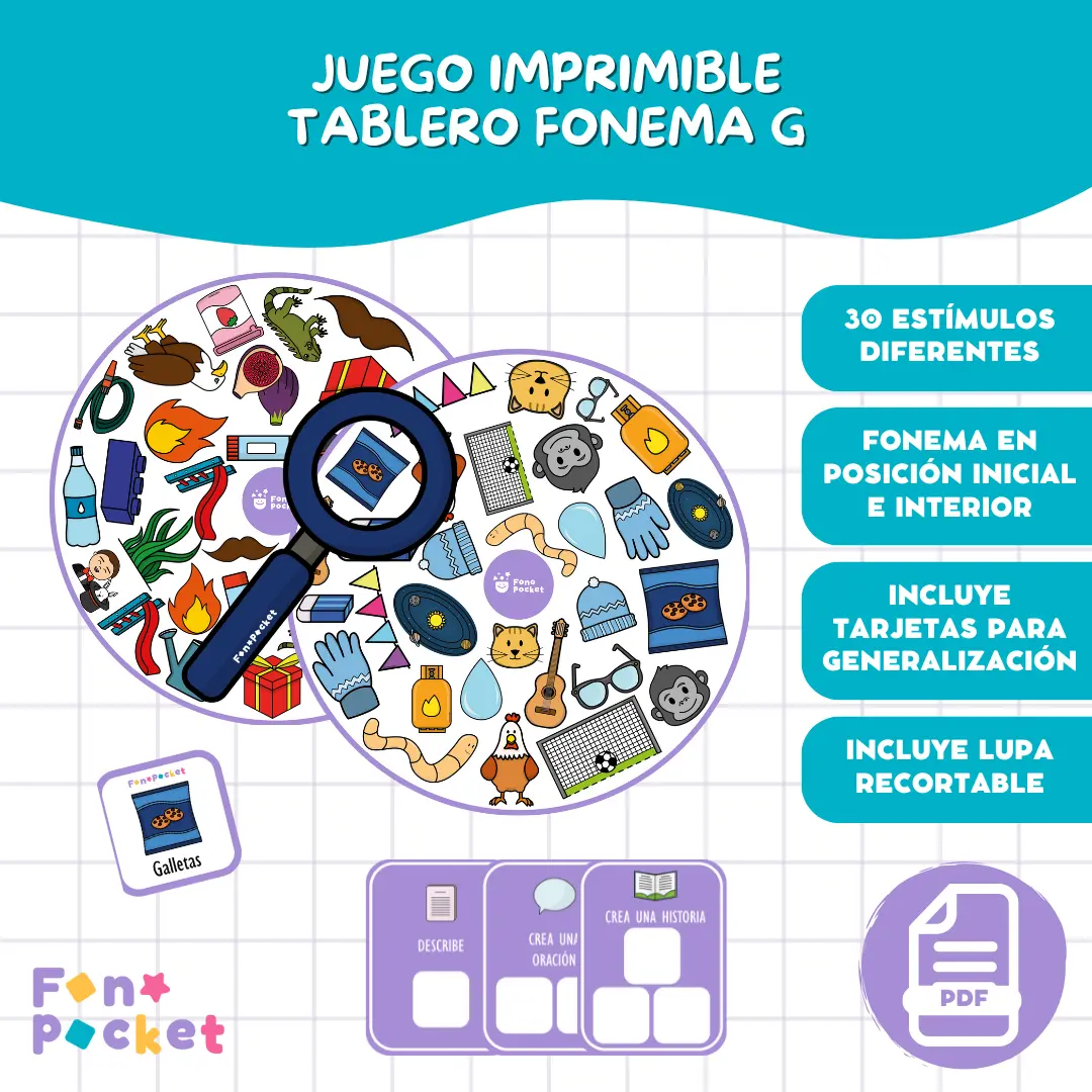 Juego tablero fonema /g/