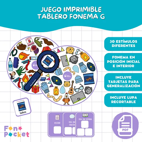 Juego tablero fonema /g/