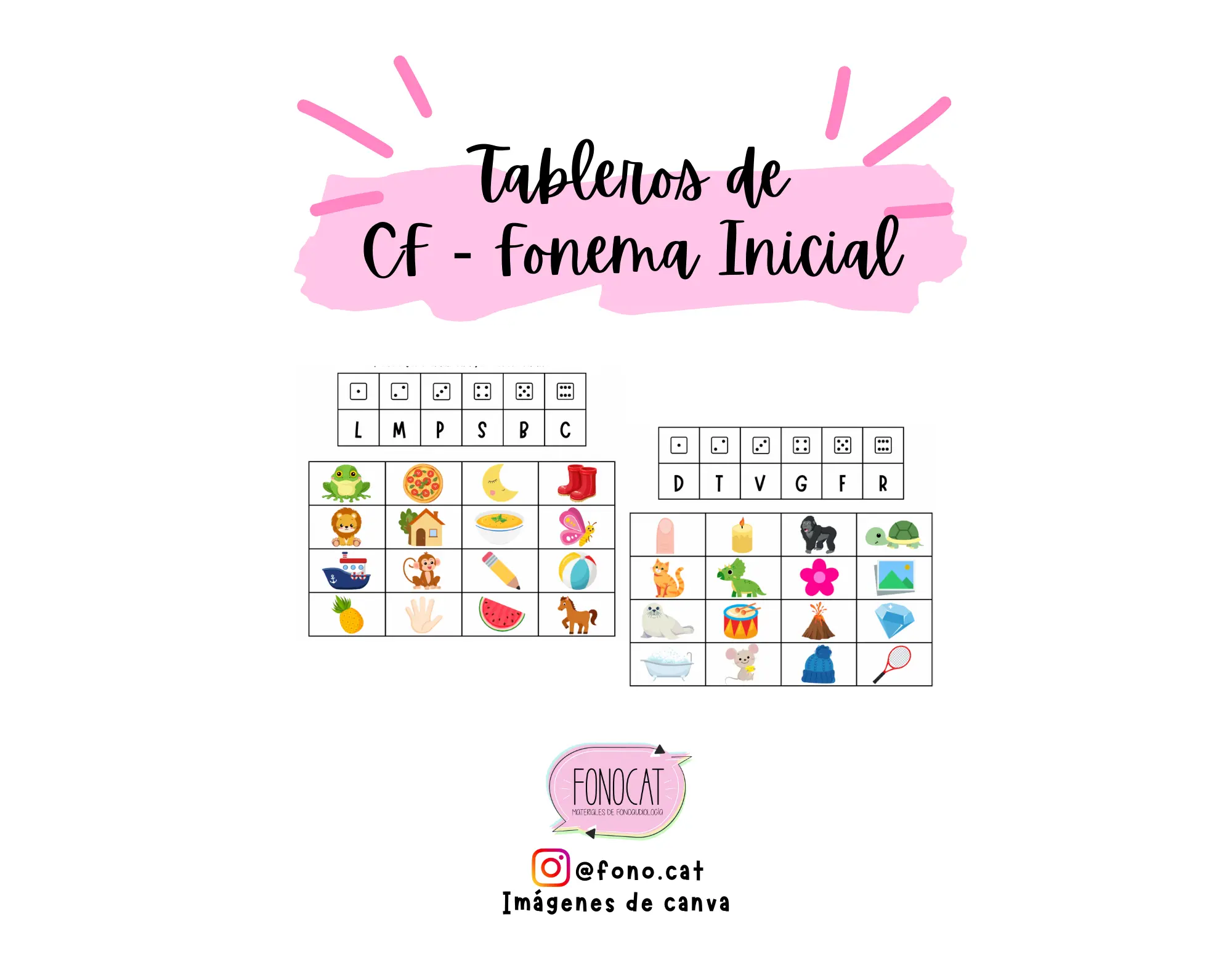 Tableros de Conciencia Fonémica