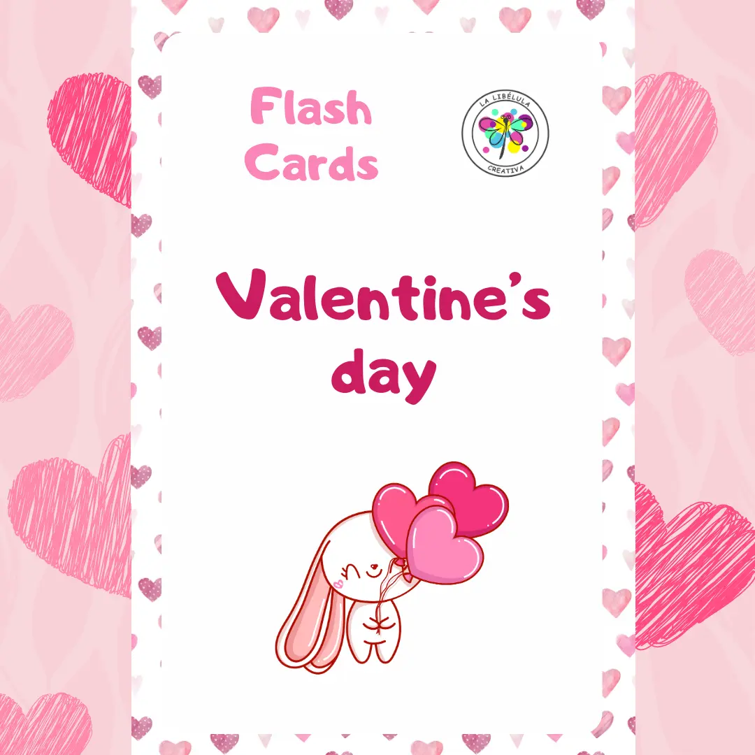 Flash Cards Valentine´s Day Tarjetas Ilustrativas San Valentín Gratis Free