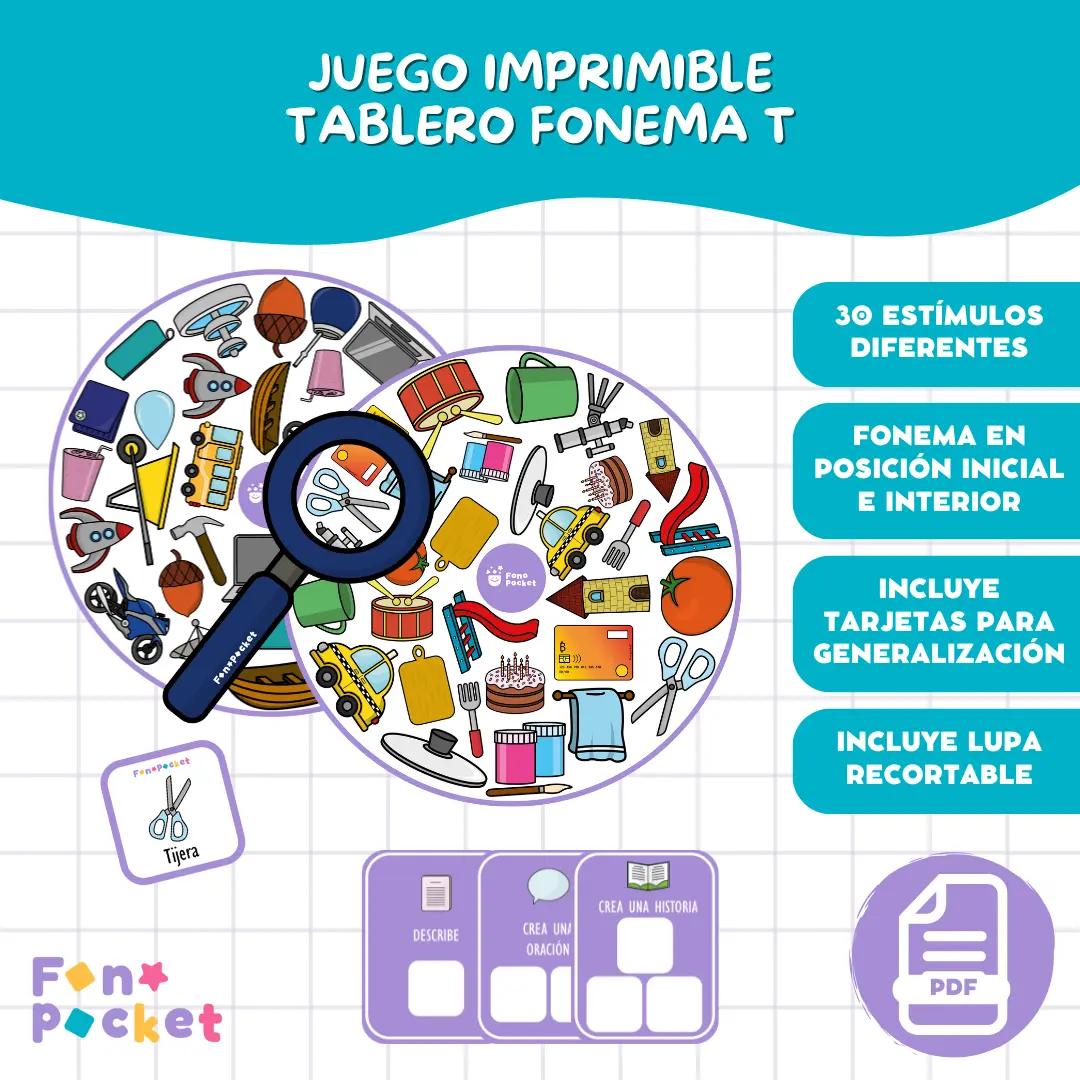 Juego tablero fonema /t/
