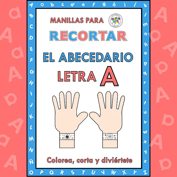 Spanish Bracelet Craft Cut Letter A Color Manillas Letra A Recortar ABC