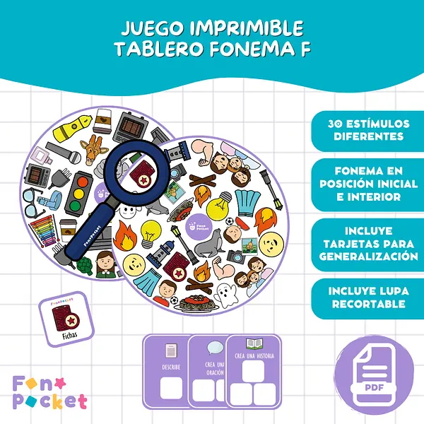 Juego tablero fonema /f/