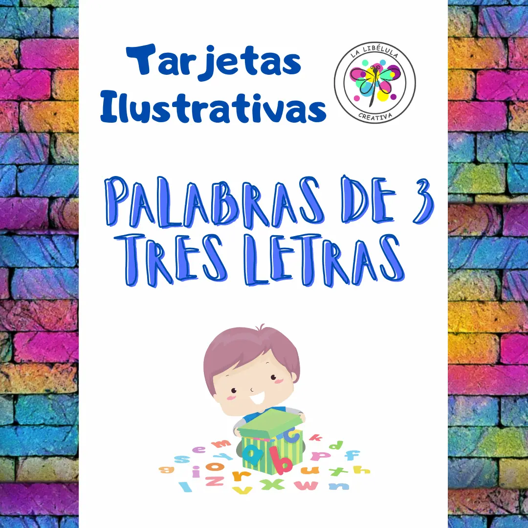 Spanish Flash Cards 3 Letters Words Tarjetas Ilustrativas Palabras 3 Letras Vocabulario