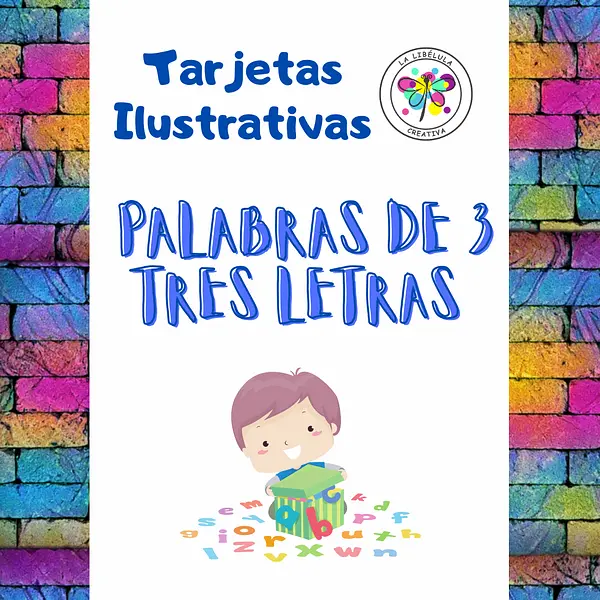 Spanish Flash Cards 3 Letters Words Tarjetas Ilustrativas Palabras 3 Letras Vocabulario