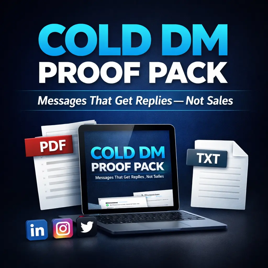 Cold DM Proof Pack — Messages That Get Replies (Instant Download)