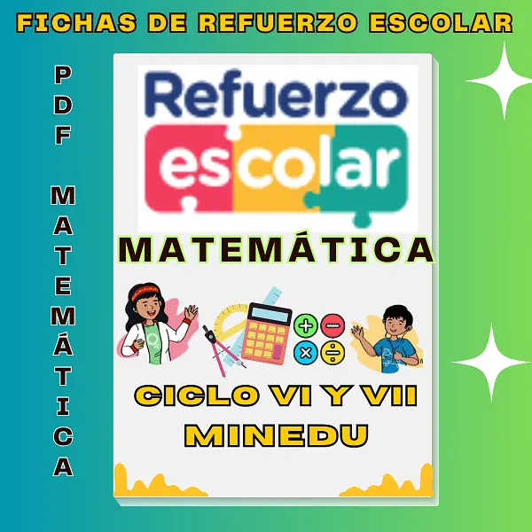 FICHAS DE REFUERZO ESCOLAR-MATEMATICA