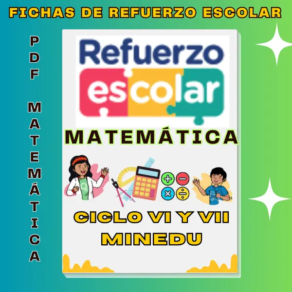 FICHAS DE REFUERZO ESCOLAR-MATEMATICA
