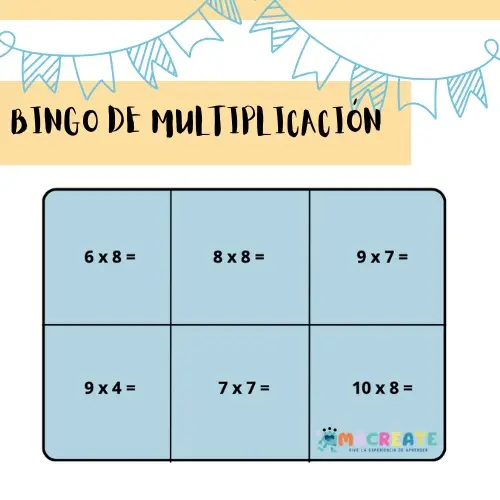 Bingo de multiplicación
