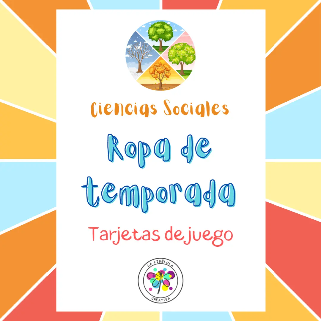 Spanish Seasonal Clothing Game Cards Tarjetas Ropa Estaciones NO PREP Sociales